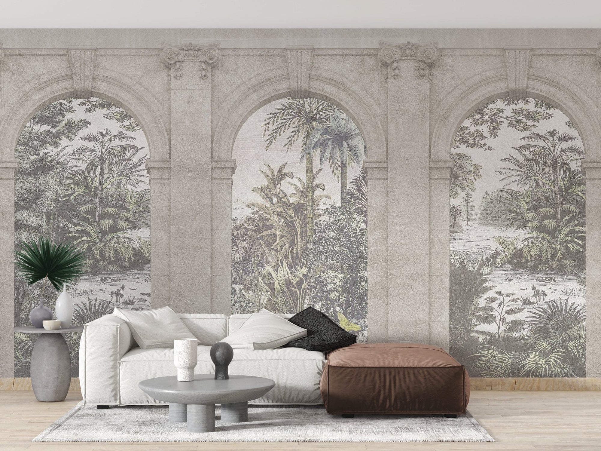 Vintage architecture textured wallpaper mural A455

