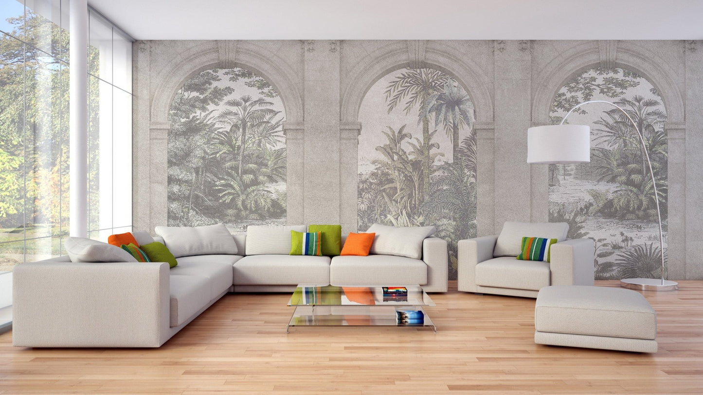 Vintage Architecture Textured Wallpaper Murals - Giffywalls A455