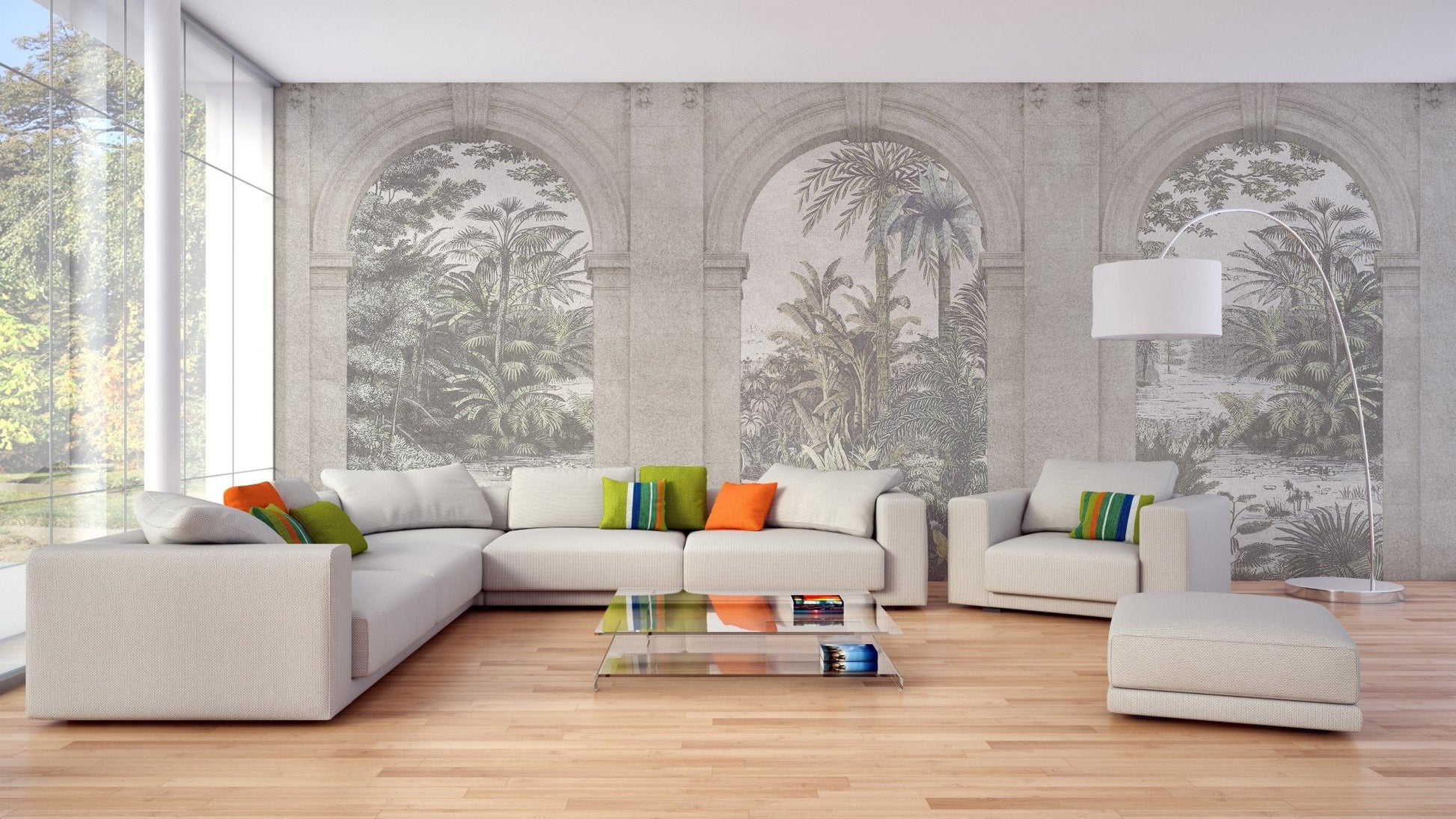 Vintage Architecture Textured Wallpaper Murals - Giffywalls A455