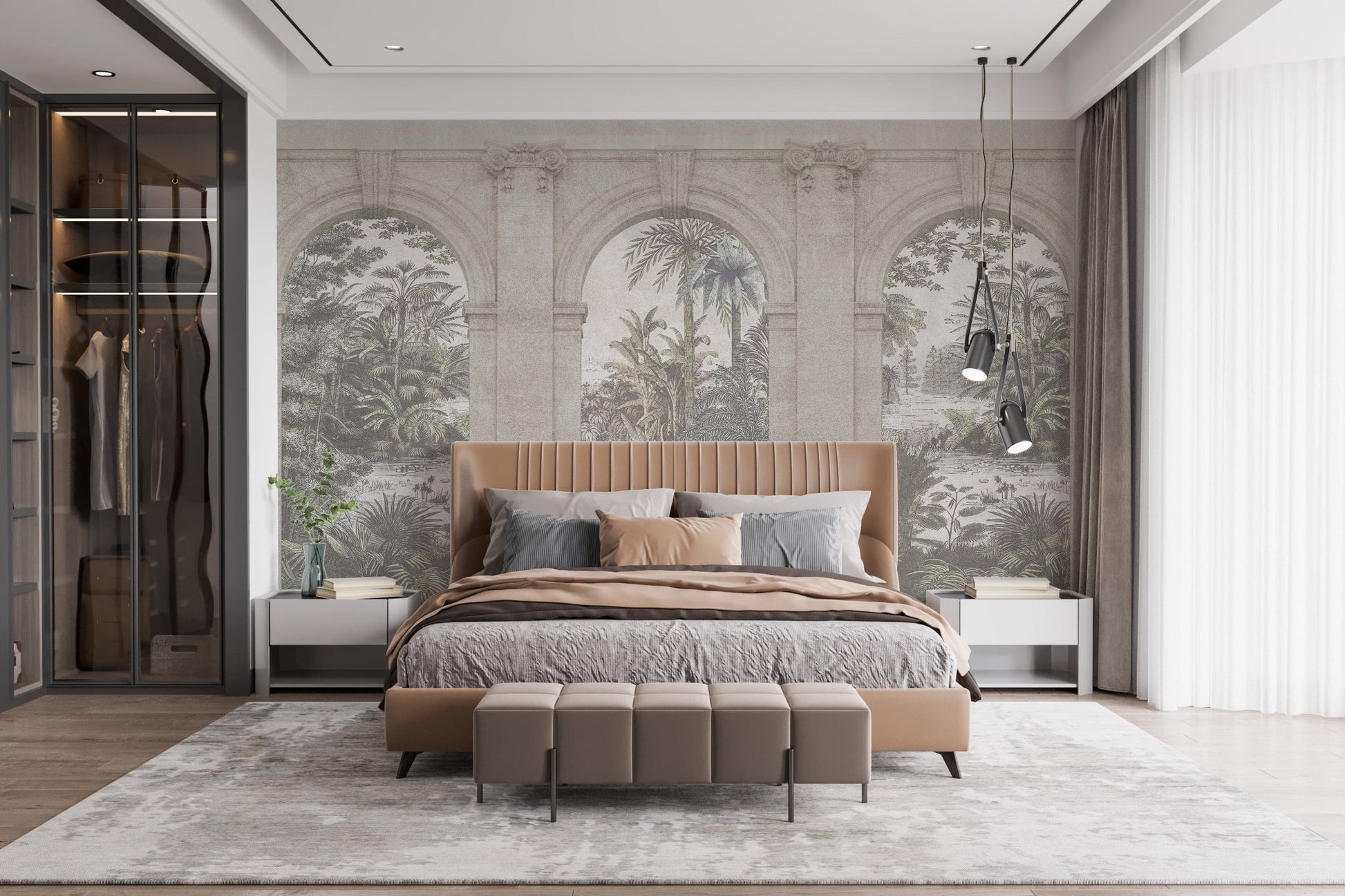 Vintage Architecture Textured Wallpaper Murals - Giffywalls A455
