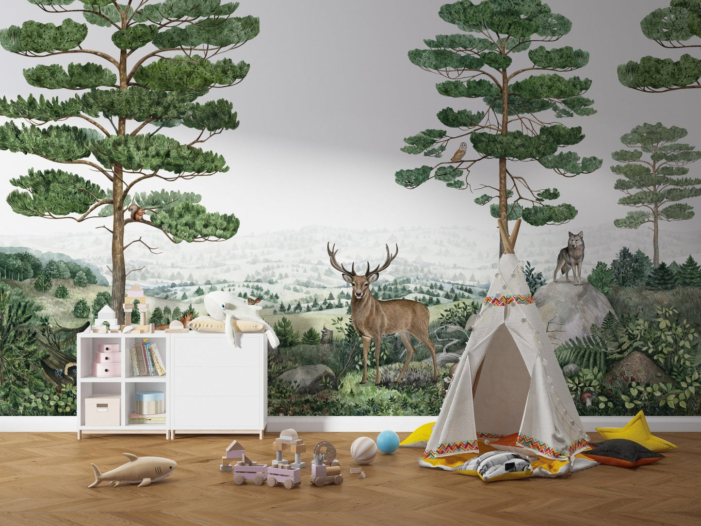 Forest Vista Peel and Stick Wallpaper Murals - Giffywalls