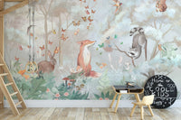 Magical Forest Scene Kids Wallpaper
