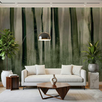 A calming serene forest wallpaper mural that defines a space., GD5587