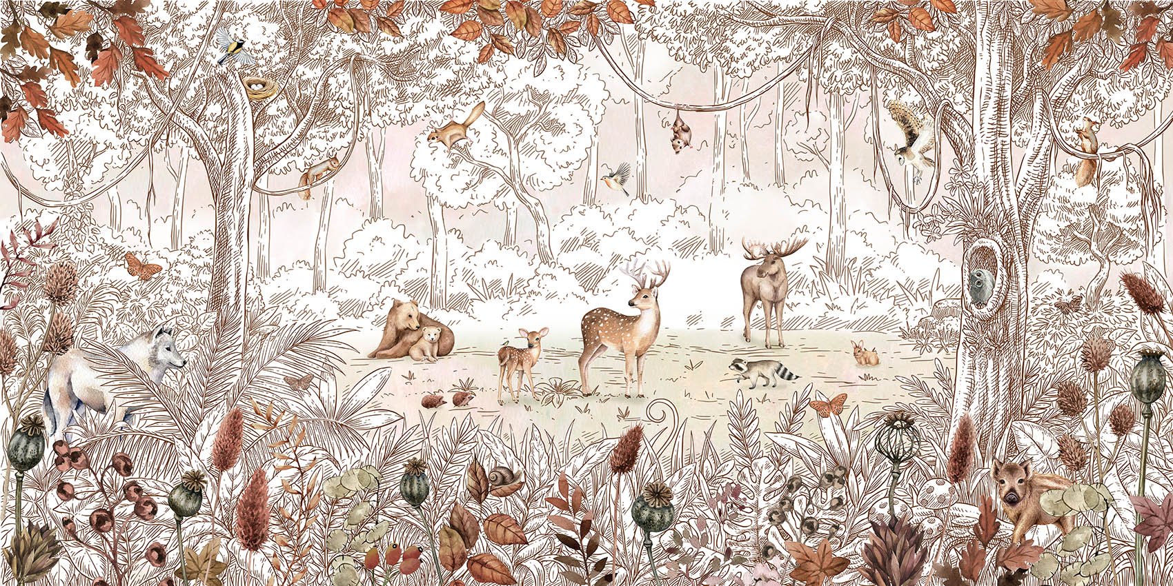 Forest Friends Wallpaper Murals