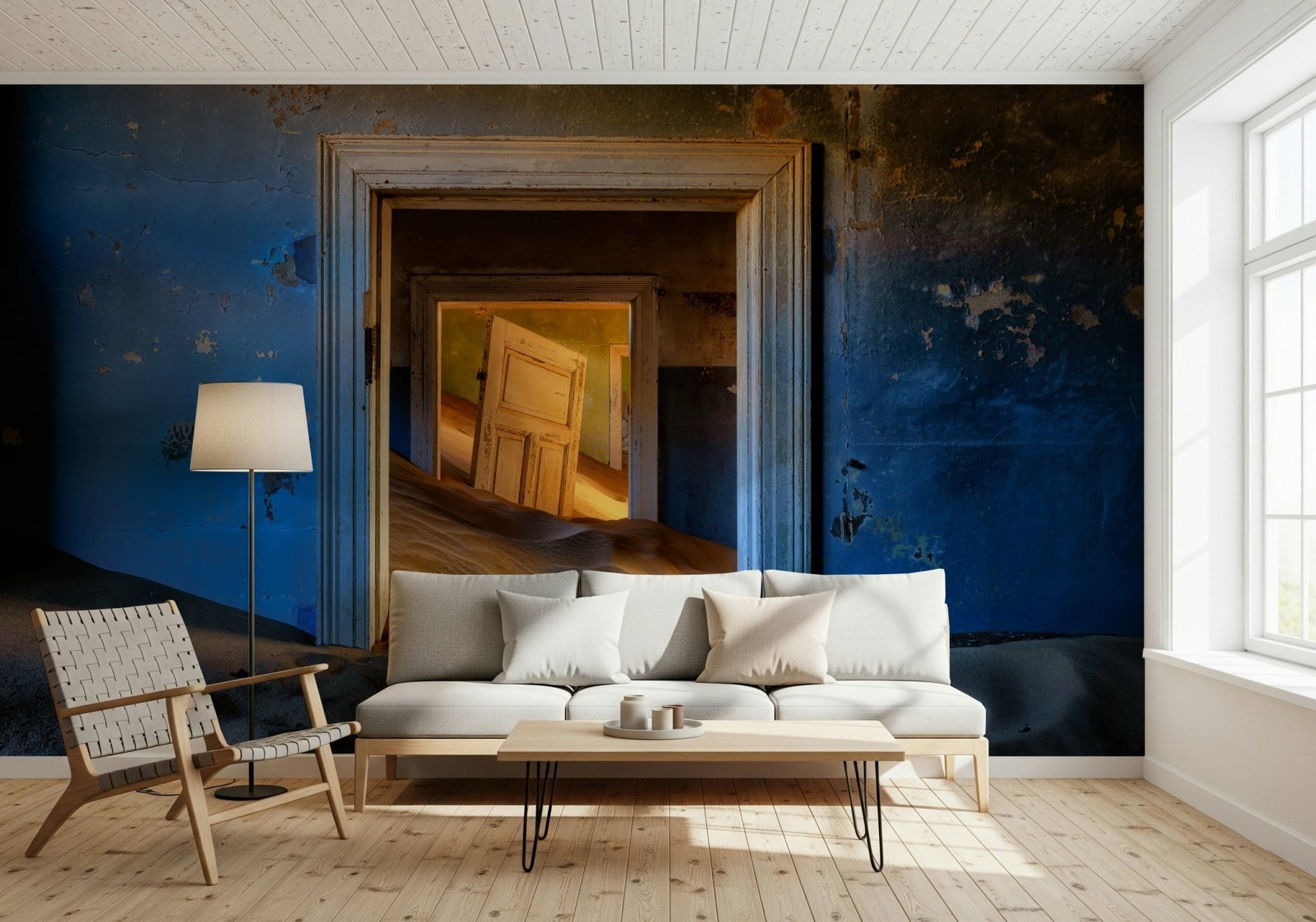 A contemplative gentle design wallpaper mural for a feature wall., GD5913