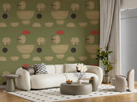 Hallway design using Formas Abstractas de Tierra wallpaper abstract forms