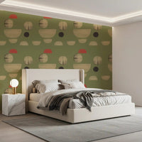 Minimal earth tone wallpaper with Formas Abstractas de Tierra palette