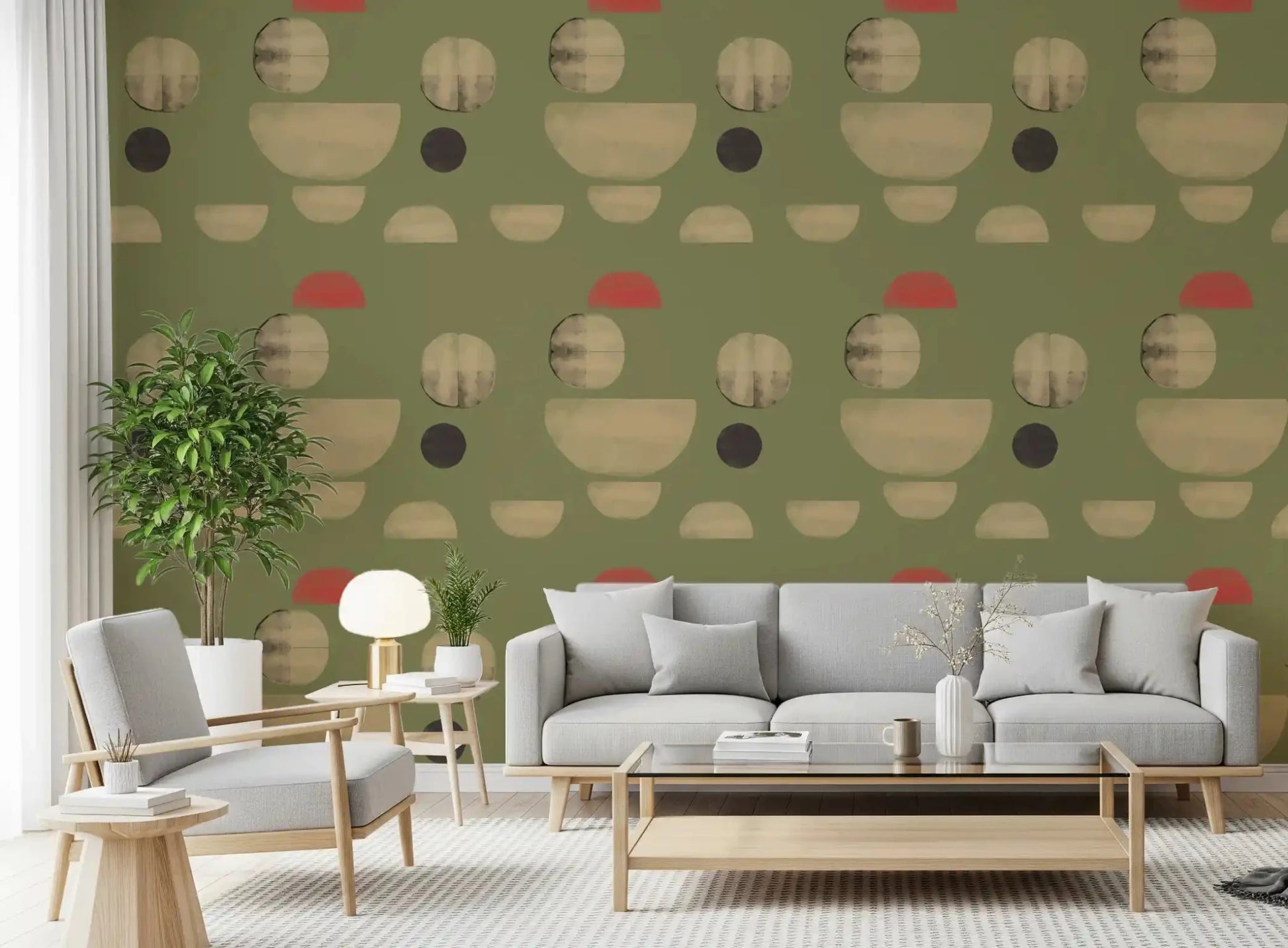 Formas Abstractas de Tierra wallpaper showing layered abstract shapes