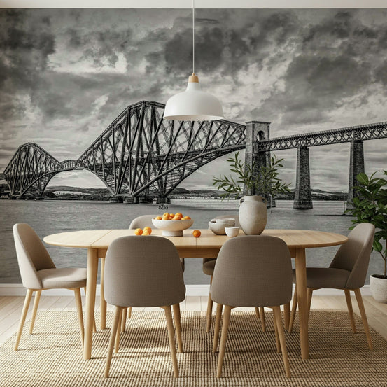 Forth Bridge Majesty sturdy ironwork photo mural wallpaper., GD7263