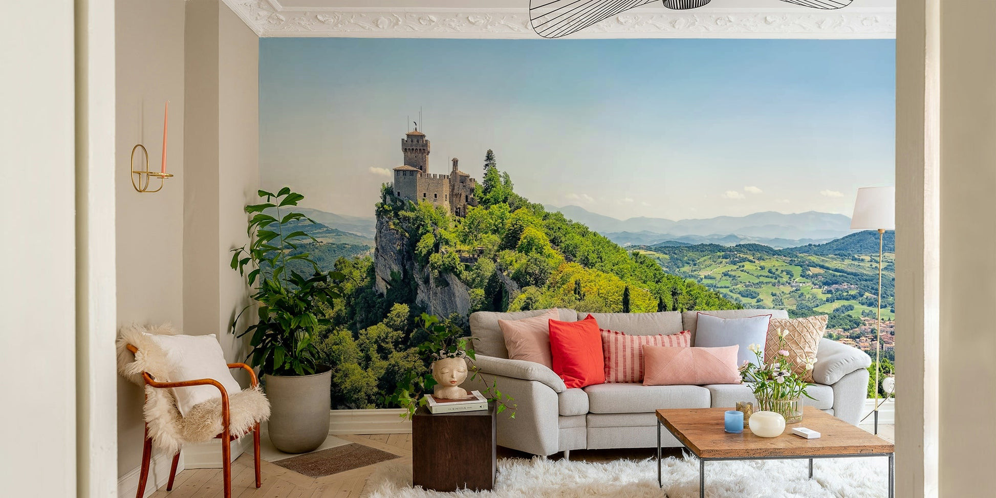 Scenic nature wallpaper displaying a historic mountaintop GD5061