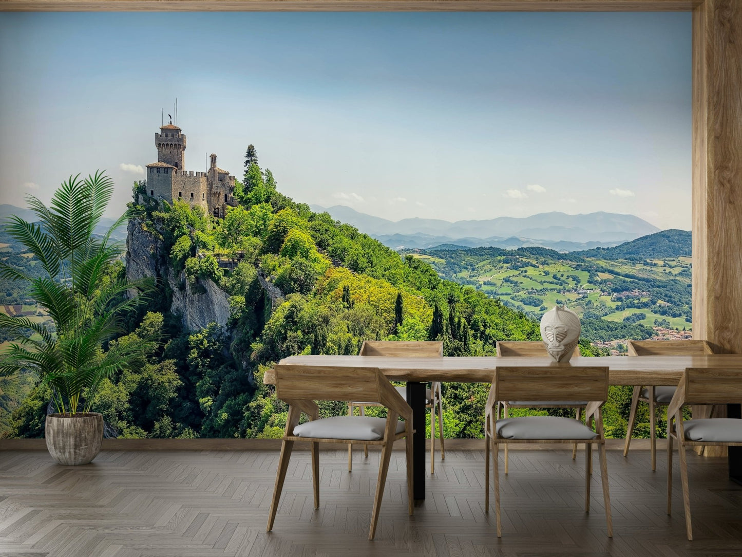 Fortress Vista Wall Mural depicting a hilltop citadel GD5061