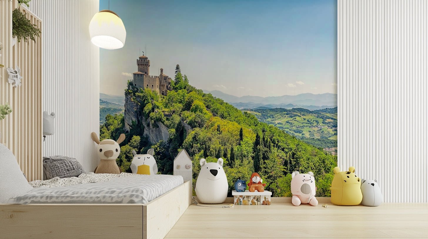 Beautiful panoramic vista of a medieval fort on a hill GD5061