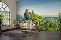 Fortress Vista Wall Mural showing a historic castle peak GD5061