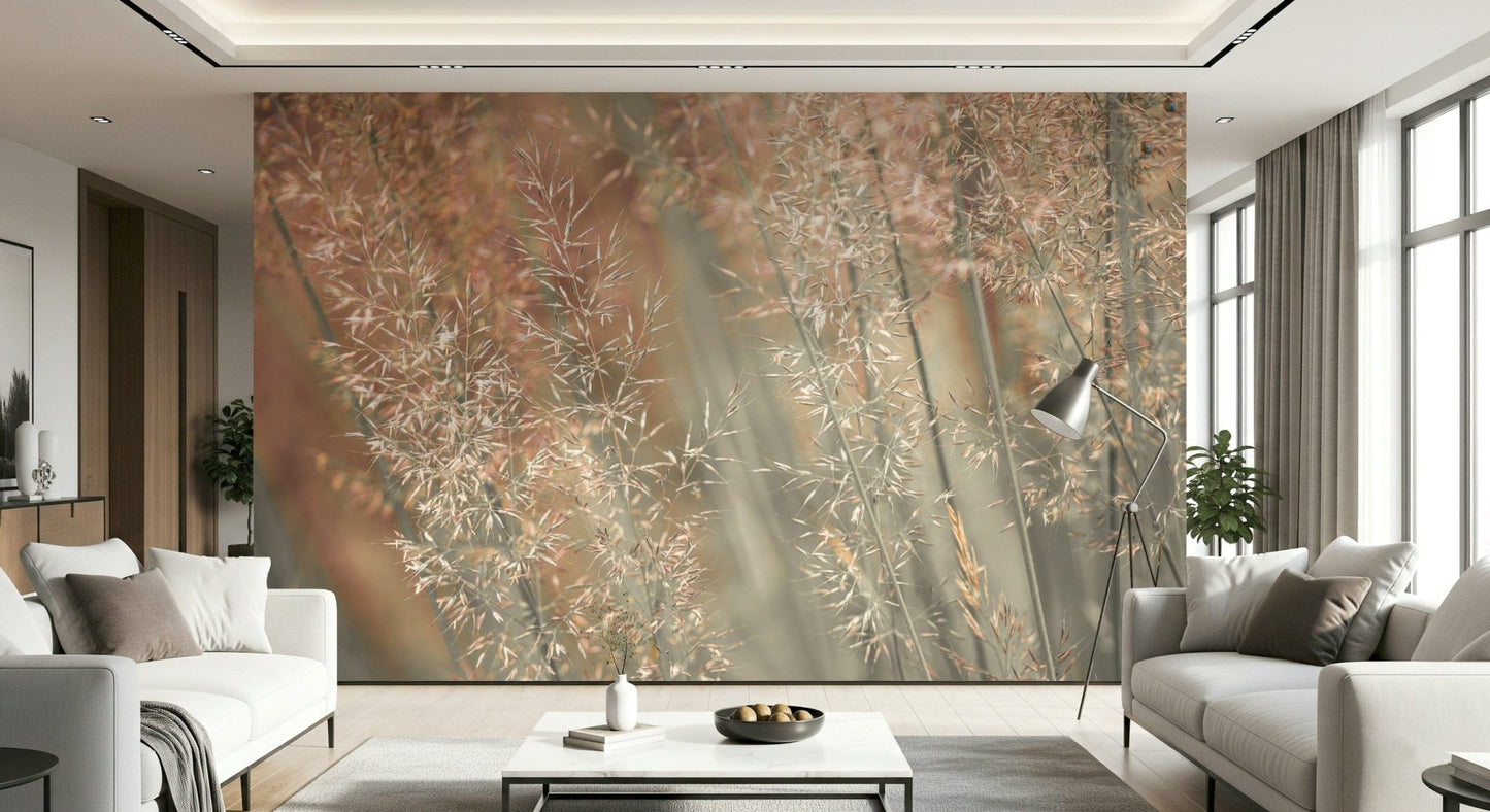 Dried floral texture view in Fountain Grass wallpaper for walls design., GD6718