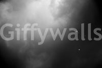 Four Balloons and Another One wall mural showing tiny balloons in a smoky grey sky GD4888
