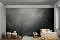 A misty, atmospheric sky fills this Four Balloons and Another One wall mural GD4888

