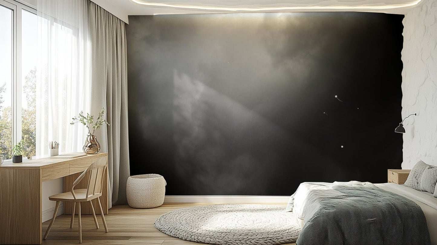 Pale specks float through swirling smoke in this Four Balloons and Another One wall mural GD4888
