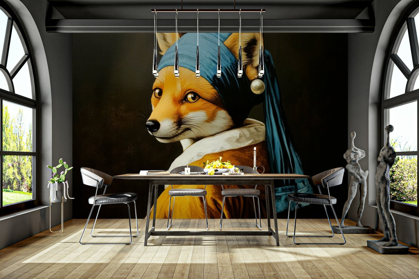 unique and whimsical art wall mural

