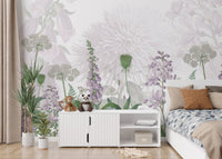 Foxglove Purple color Flowers wallpaper  SRED12