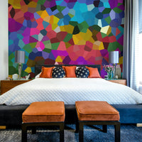 Fractured Spectrum wall mural with vibrant abstract design

