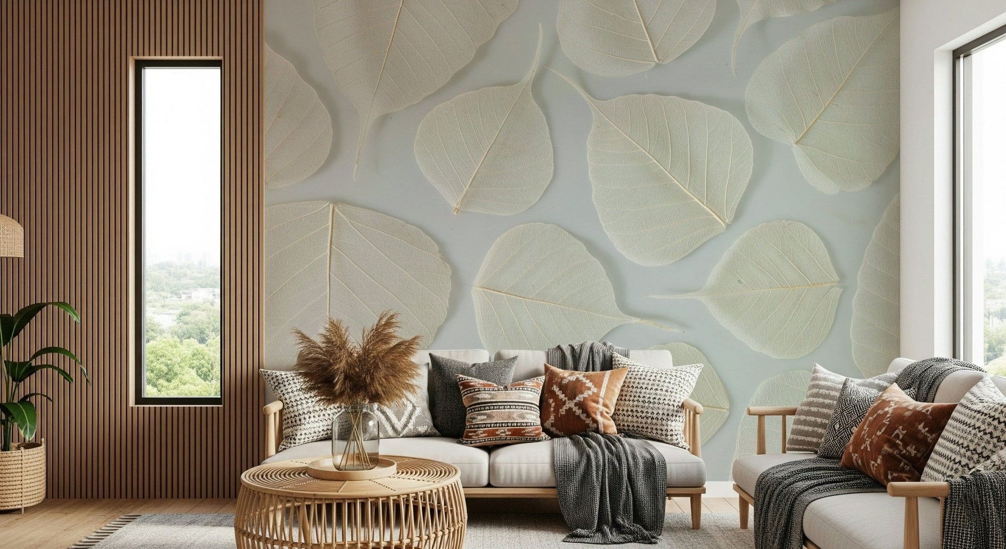 Monochromatic botany Fragile Elegance unique ethereal wallpaper., GD6725