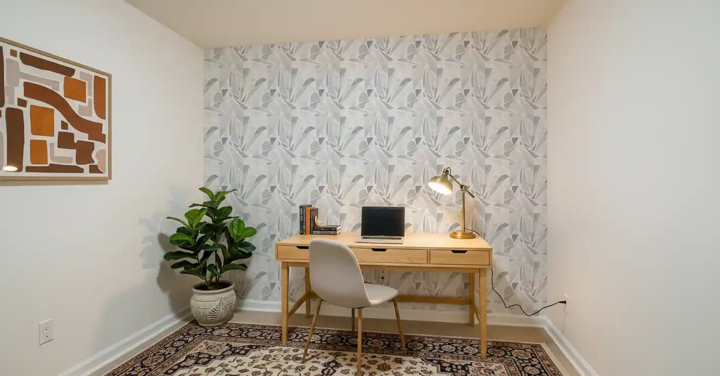 Mosaic style geometric shapes of the Greyscale wallpaperGD9514