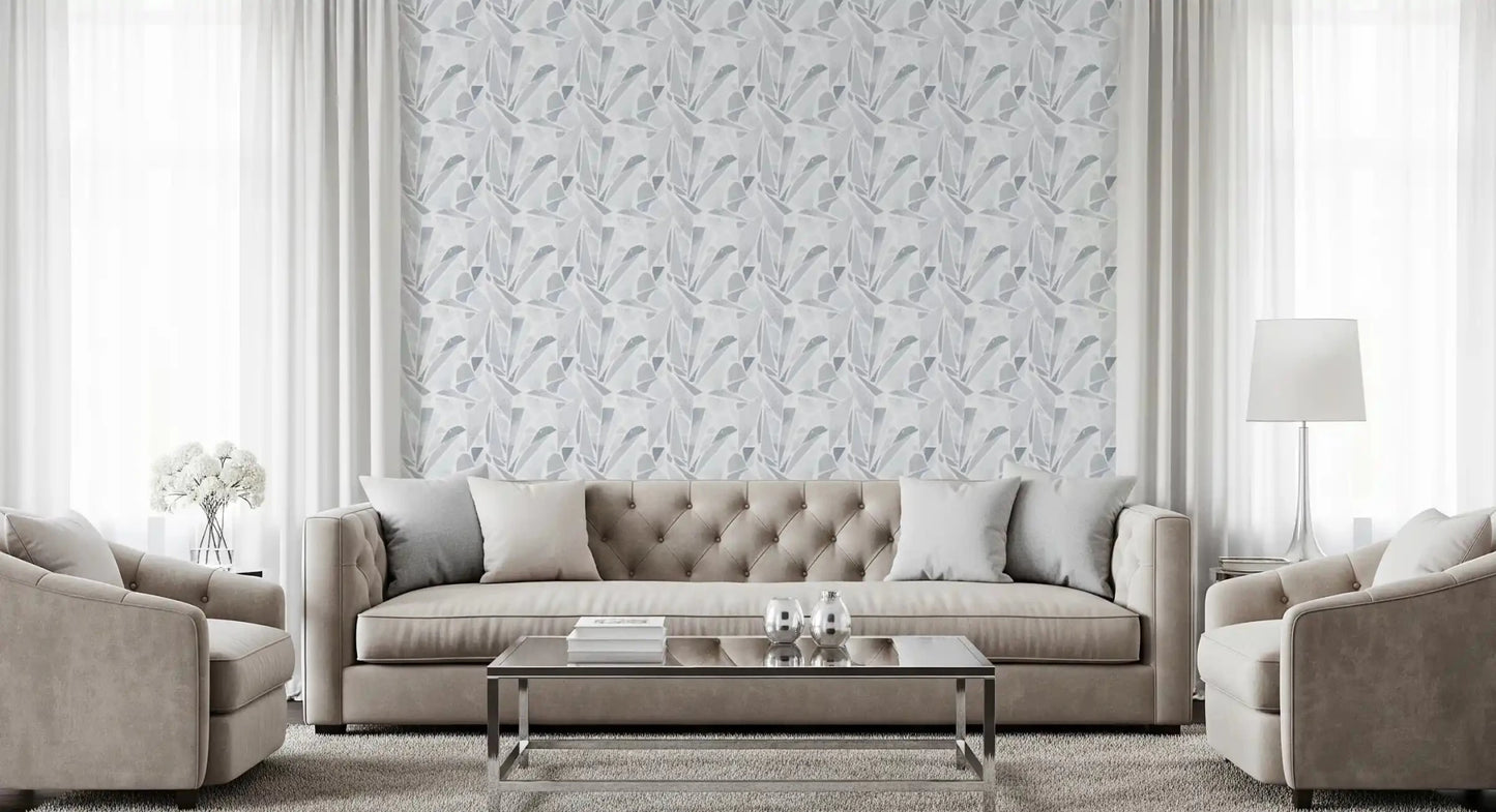 living room area with the Greyscale Mosaic wallpaper⁠GD9514