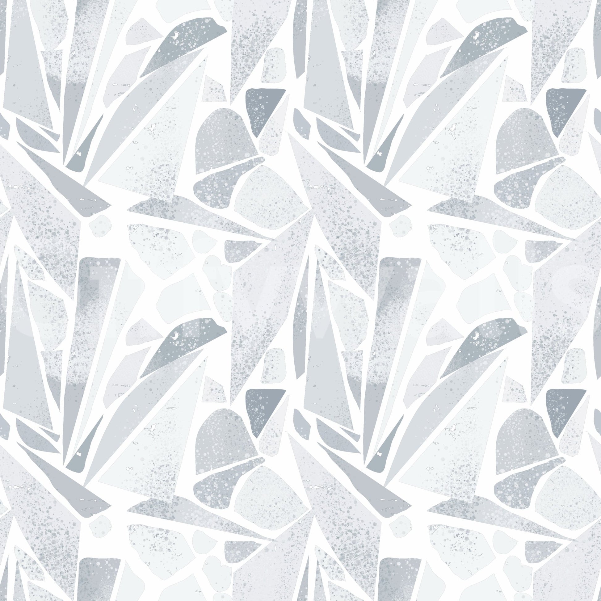 Geometric repeat of the Greyscale Mosaic wallpaper patternGD9514