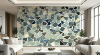 Mixed Natural Look Tile segments wallpaper unique patchwork style