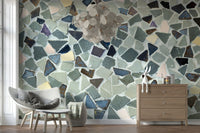 Tessellated mosaic mural using Fragmented Harmony shapes