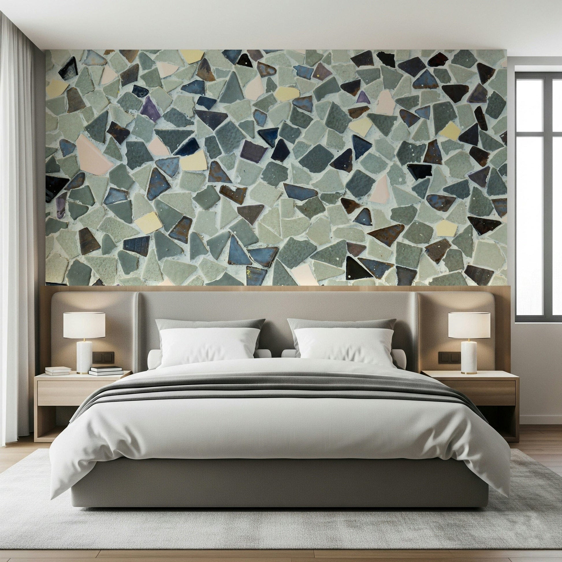 Irregular Fragmented Harmony wall covering mural installation