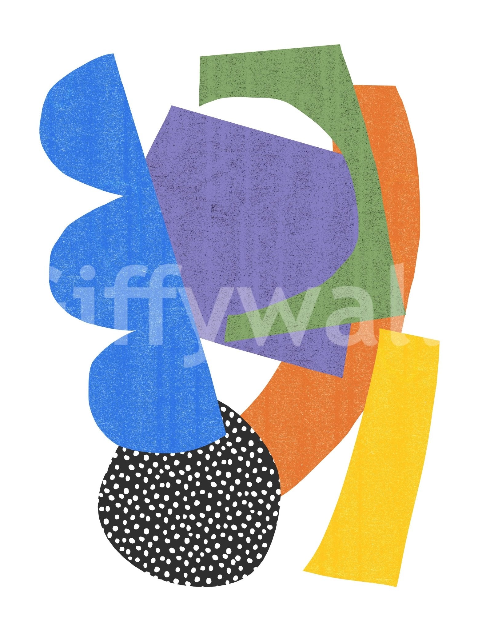 Modern abstract shapes in calm composition