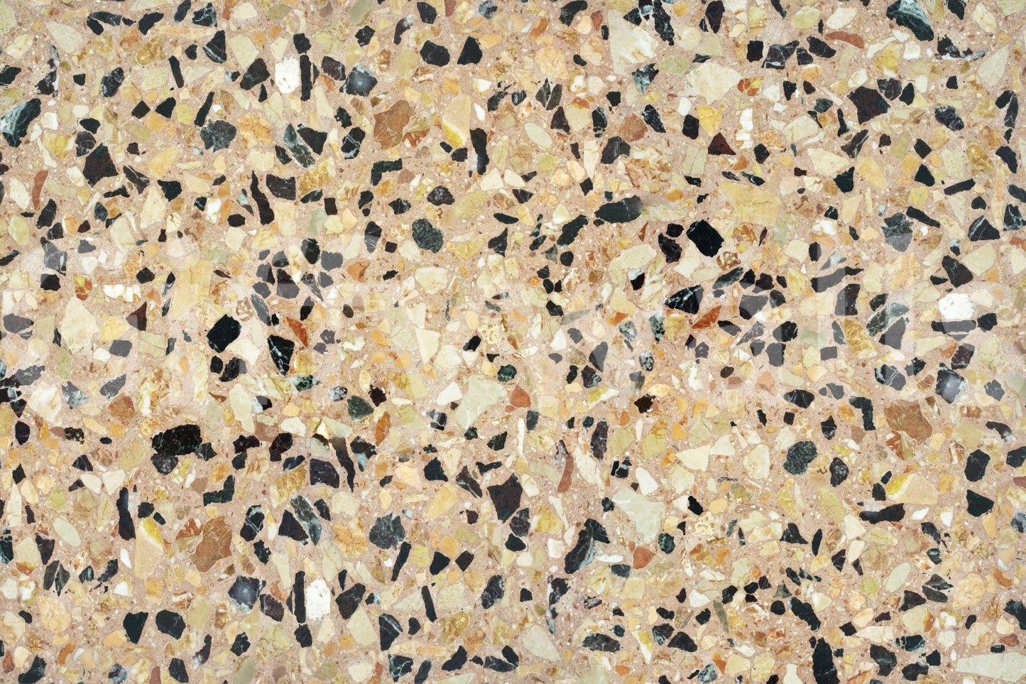 Abstract Earth Stone fragmented wallpaper, captivating organic terrazzo style.