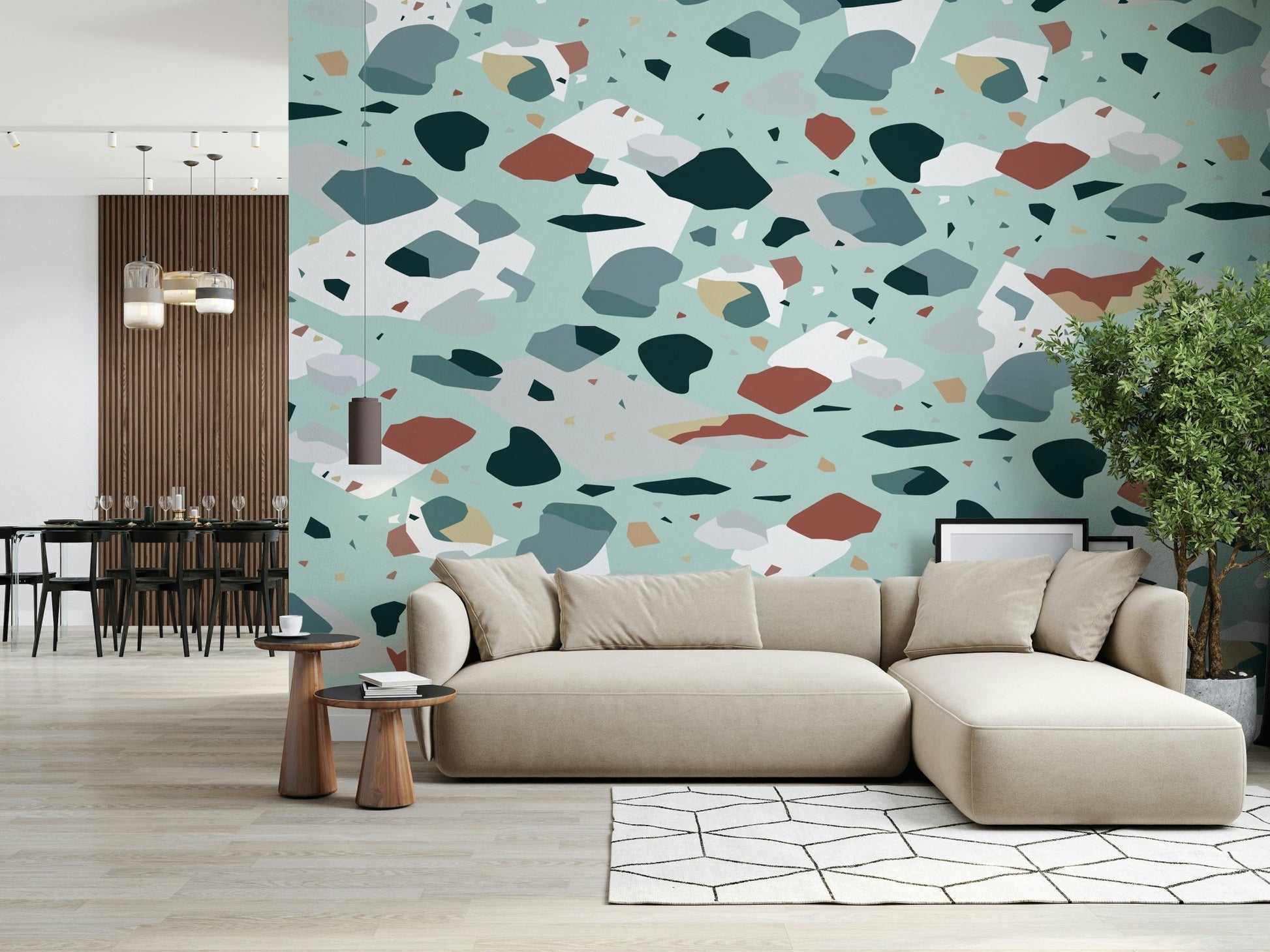 A classic abstract design wallpaper for walls.