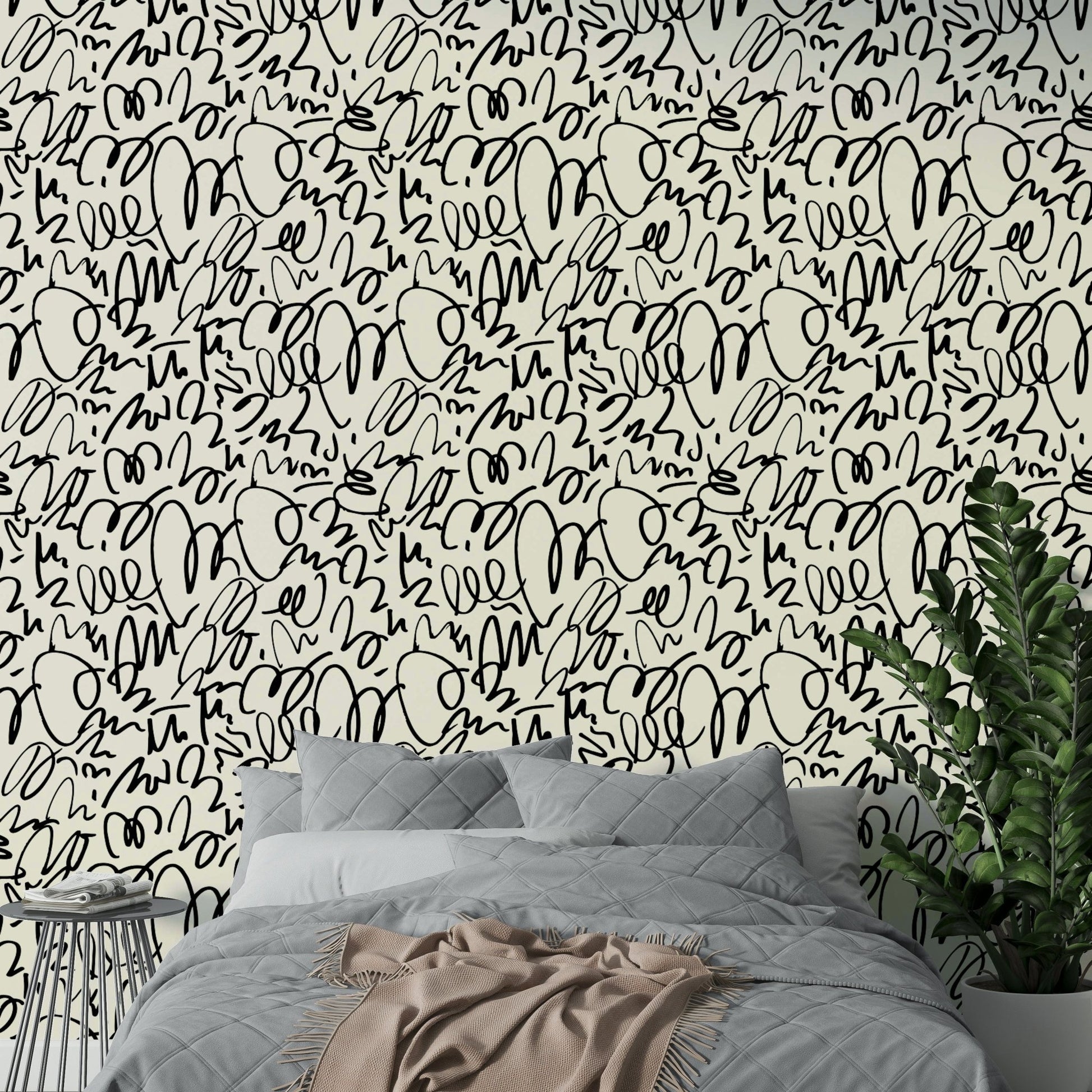 Close-up of a whimsical, abstract marker pattern

