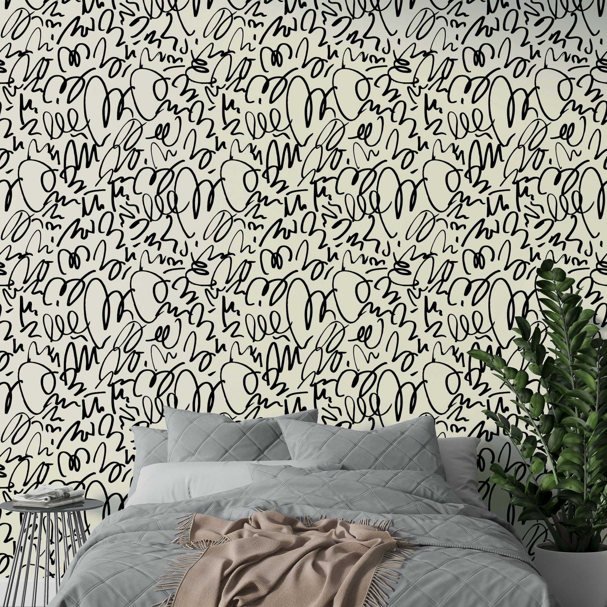 Close-up of a whimsical, abstract marker pattern

