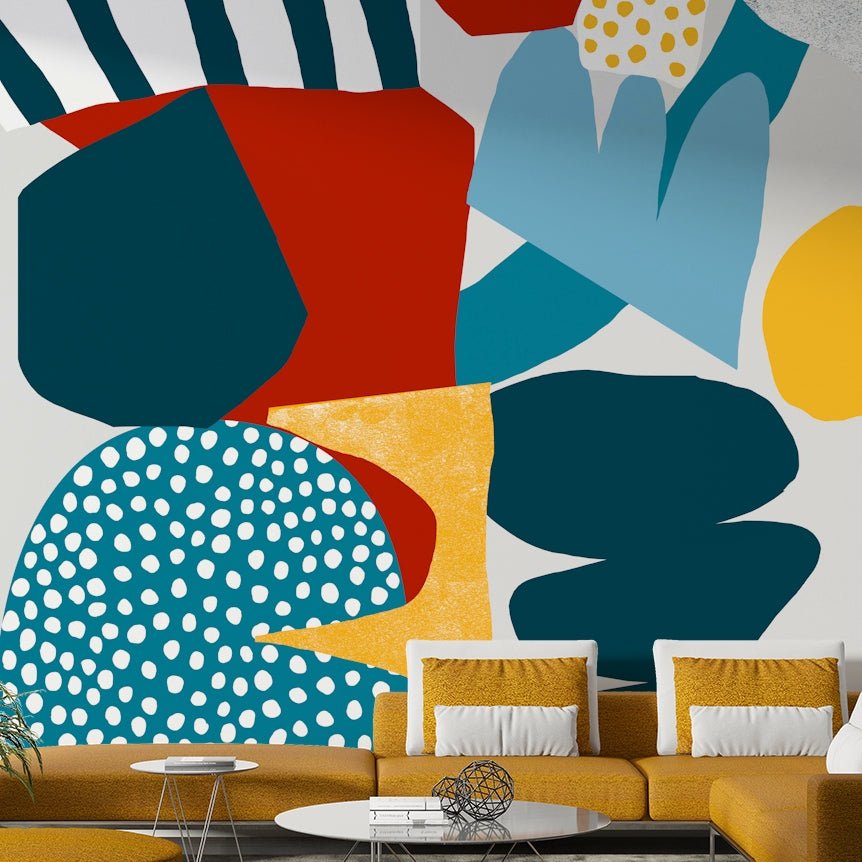 Serene wallpaper with line-based artwork

