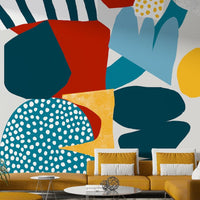 Serene wallpaper with line-based artwork

