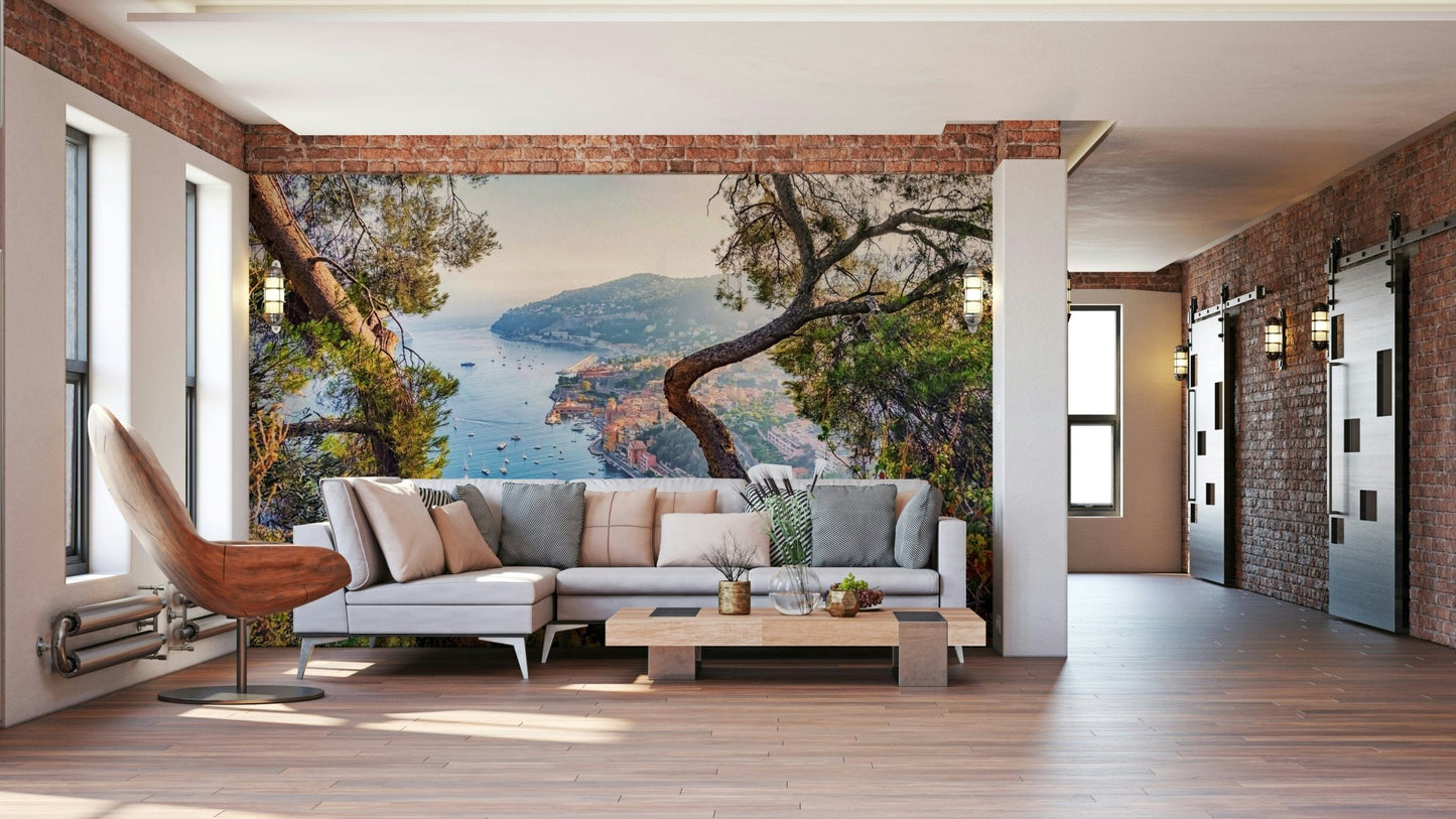 Mediterranean Seaside View Wallpaper

