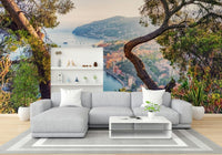 Coastal Town View Wallpaper for Bedroom

