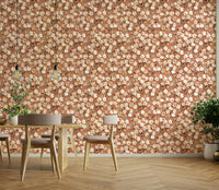 Rustic copper flower wallpaper

