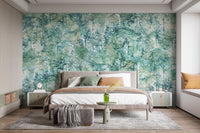 Fresh Green Vibes Tropical Forest Wallpaper Mural - Giffywalls A345