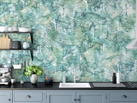 Fresh green vibes tropical forest wallpaper mural for walls A345