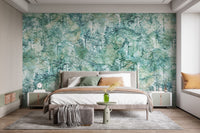 Fresh Green Vibes Tropical Forest Wallpaper Mural - Giffywalls