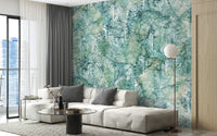 Fresh Green Vibes Tropical Forest Wallpaper Mural - Giffywalls