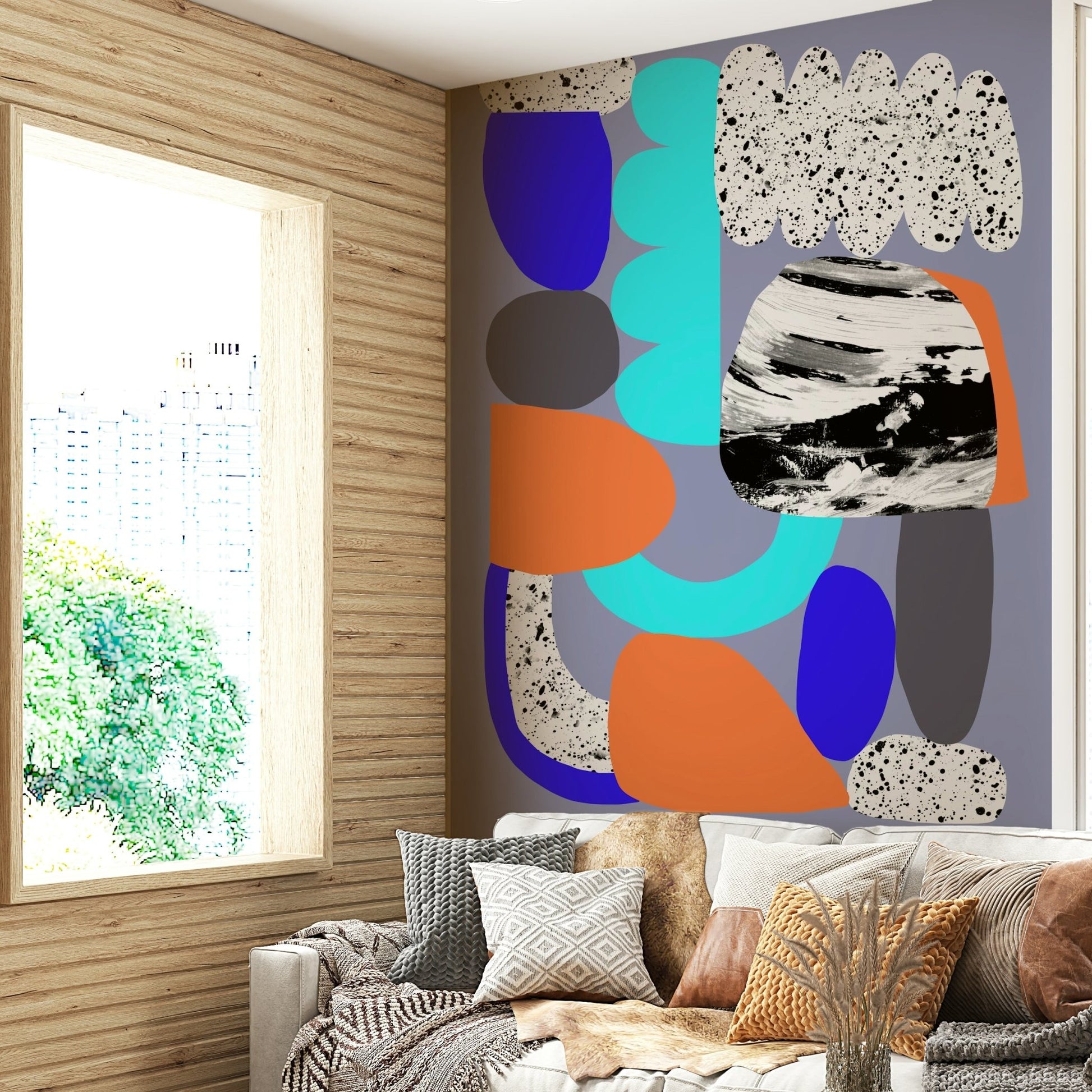 Modern purple gradient wallpaper for walls

