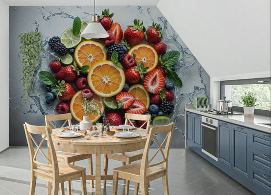 Fresh Splash Wall Mural abstract hydration theme for a gym wallpaper mural, GD7657