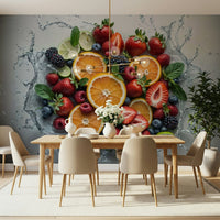 Fresh Splash Wall Mural water droplet design for office reception wallpaper mural, GD7657