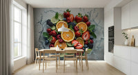Blue wave wallpaper mural for a calming bathroom wall Fresh Splash Wall Mural, GD7657