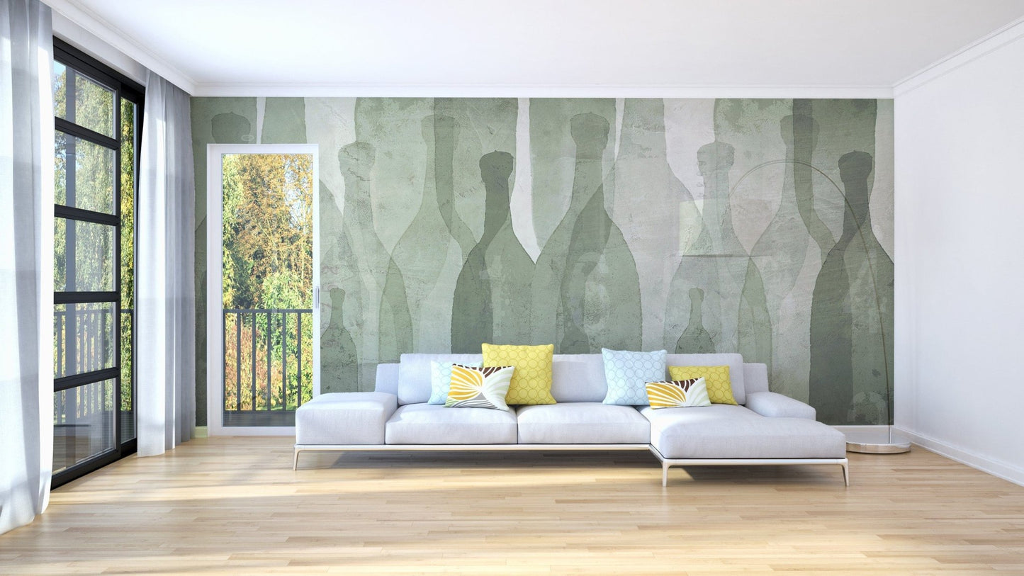 Fresh tint bottle mural for creative wall designs
